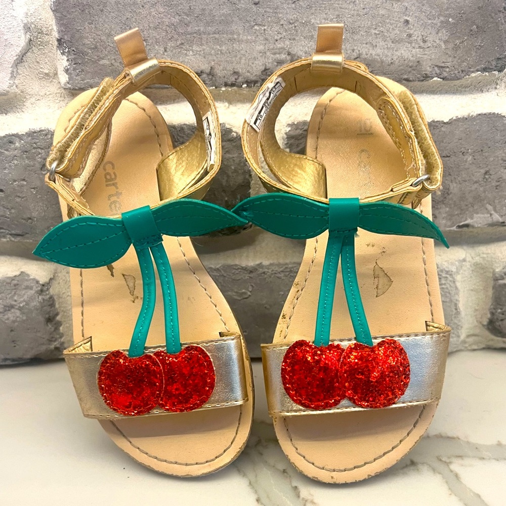 Carter's Size 10 Glitter Cherry Sandals UVGC
